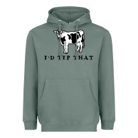Sage i'd tip that funny cow tipping design Heavyweight Hoodie - artisFamous
