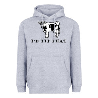 Heather Grey i'd tip that funny cow tipping design Heavyweight Hoodie - artisFamous