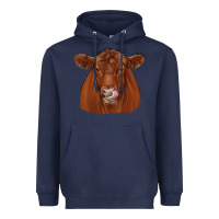Navy red angus Heavyweight Hoodie - JahusDesignShop