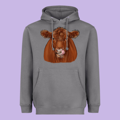 Red Angus Heavyweight Hoodie Designed By Jahusdesignshop