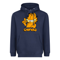 Navy Funny Garfild new vector design Heavyweight Hoodie - artisFamous