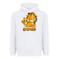 White Funny Garfild new vector design Heavyweight Hoodie - artisFamous
