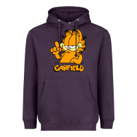 Plum Funny Garfild new vector design Heavyweight Hoodie - artisFamous