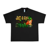 Black Just a girl who loves St. Patrick's Day Urban Heavy Tee - FaDigitalArtStudio