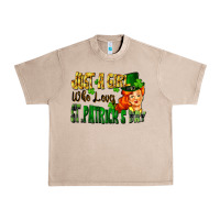 French Oak Just a girl who loves St. Patrick's Day Urban Heavy Tee - FaDigitalArtStudio