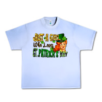 Grape Ice Just a girl who loves St. Patrick's Day Urban Heavy Tee - FaDigitalArtStudio