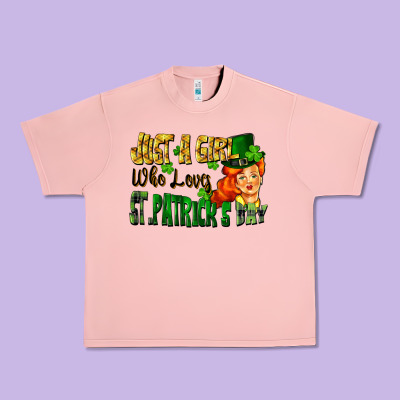 Just A Girl Who Loves St. Patrick's Day Urban Heavy Tee Designed By Fadigitalartstudio