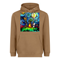 Toasted Coconut starry night print van gogh parody Heavyweight Hoodie - artisFamous