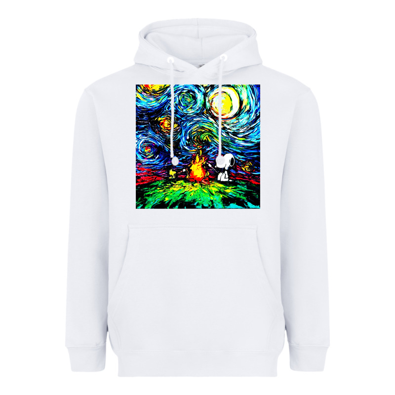Starry Night Print Van Gogh Parody Heavyweight Hoodie by artisFamous | Teevron