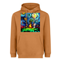 Meerkat starry night print van gogh parody Heavyweight Hoodie - artisFamous