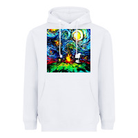 Starry Night Print Van Gogh Parody Heavyweight Hoodie | Teevron