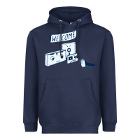 Navy analog retirement Heavyweight Hoodie - artisFamous