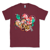 Burgundy nurse hearts Classic Tee - CowGirlArtShop