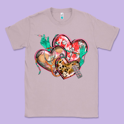Nurse Hearts Classic Tee Designed By Cowgirlartshop