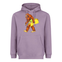 Lavender bigfoot carrying taco Heavyweight Hoodie - artisFamous
