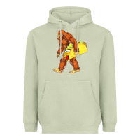 Matcha bigfoot carrying taco Heavyweight Hoodie - artisFamous