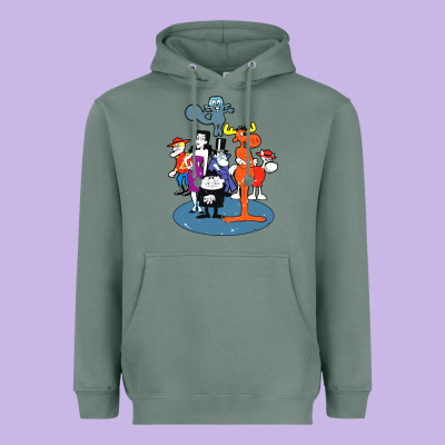 Rocky & Bullwinkle And Friends Heavyweight Hoodie Designed By Artisfamous