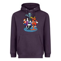 Plum rocky & bullwinkle and friends Heavyweight Hoodie - artisFamous