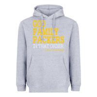 Heather Grey god family packers in that order Heavyweight Hoodie - artisFamous