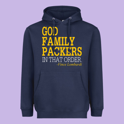 God Family Packers In That Order Heavyweight Hoodie Designed By Artisfamous