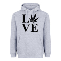 Heather Grey love weed 420 Heavyweight Hoodie - artisFamous