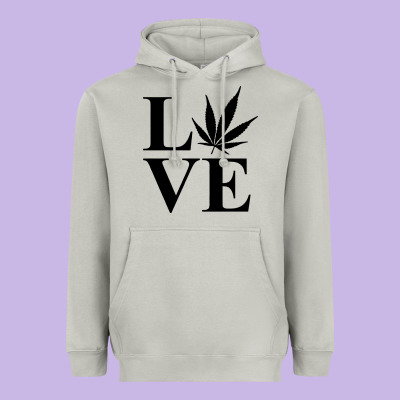 Love Weed 420 Heavyweight Hoodie Designed By Artisfamous