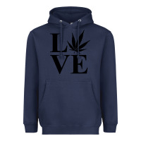 Navy love weed 420 Heavyweight Hoodie - artisFamous