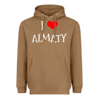 Toasted Coconut i love almaty city Heavyweight Hoodie - artisFamous