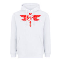 White coheed and cambria dragonfly Heavyweight Hoodie - artisFamous