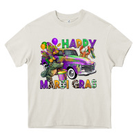 Cream happy mardi gras truck Heavy Core Tee - CowGirlArtShop