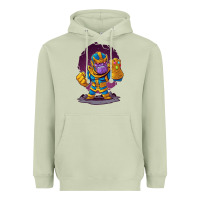 Matcha cartoons super hero Strong Hands Heavyweight Hoodie - artisFamous