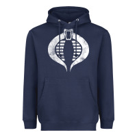 Navy vintage cobra symbol Heavyweight Hoodie - artisFamous