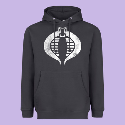Vintage Cobra Symbol Heavyweight Hoodie Designed By Artisfamous