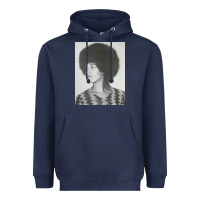 Navy angela davis speaking Heavyweight Hoodie - artisFamous