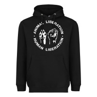 Black animal liberation Heavyweight Hoodie - artisFamous