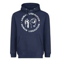 Navy animal liberation Heavyweight Hoodie - artisFamous