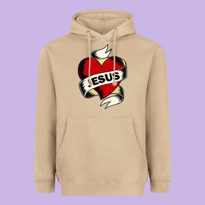 Jesus Love Heavyweight Hoodie Designed By Artisfamous