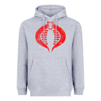 Heather Grey vintage cobra symbol Heavyweight Hoodie - artisFamous