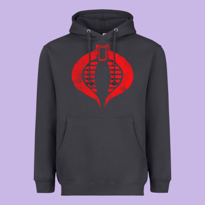 Vintage Cobra Symbol Heavyweight Hoodie Designed By Artisfamous