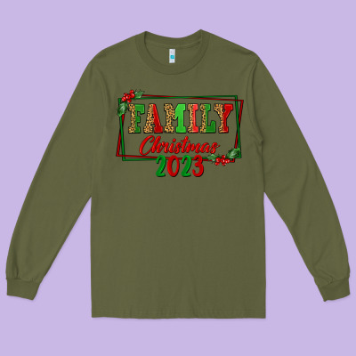 Family Christmas 2023 Long Sleeve Tee Designed By Fadigitalartstudio