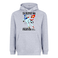 Heather Grey taekwondo sport art Heavyweight Hoodie - artisFamous