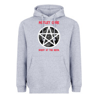 Heather Grey shout at the devil Heavyweight Hoodie - artisFamous