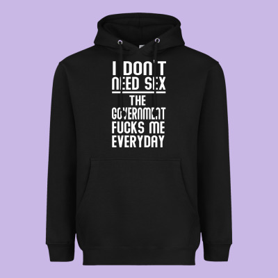 The Government Fucks Me Everyday Heavyweight Hoodie Designed By Artisfamous