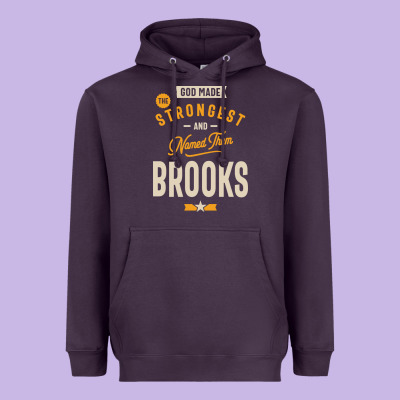 Brooks Personalized Name Birthday Gift Heavyweight Hoodie Designed By Artisfamous