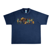 Navy Western mini black highland calf Urban Heavy Tee - RanaPortraitStore