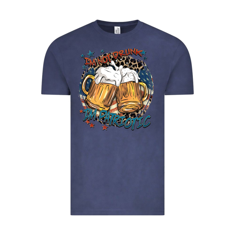 I'm Not Drunk I'm Patriotic Vintage Tee by FaDigitalArtStudio | Teevron