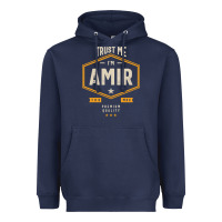 Navy Amir Personalized Name Birthday Gift Heavyweight Hoodie - artisFamous