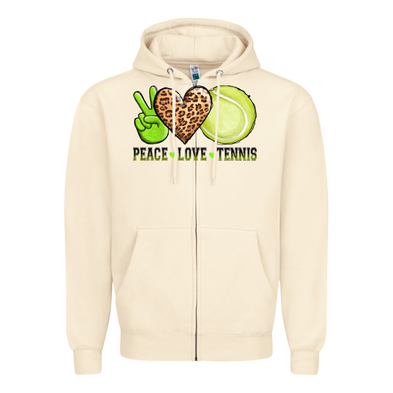 Peace Love Tennis Zipper Hoodie by AdoDesignShop | Teevron