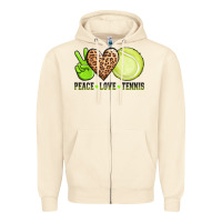 Sandshell peace love tennis Zipper Hoodie - AdoDesignShop