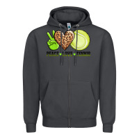 Smoke peace love tennis Zipper Hoodie - AdoDesignShop